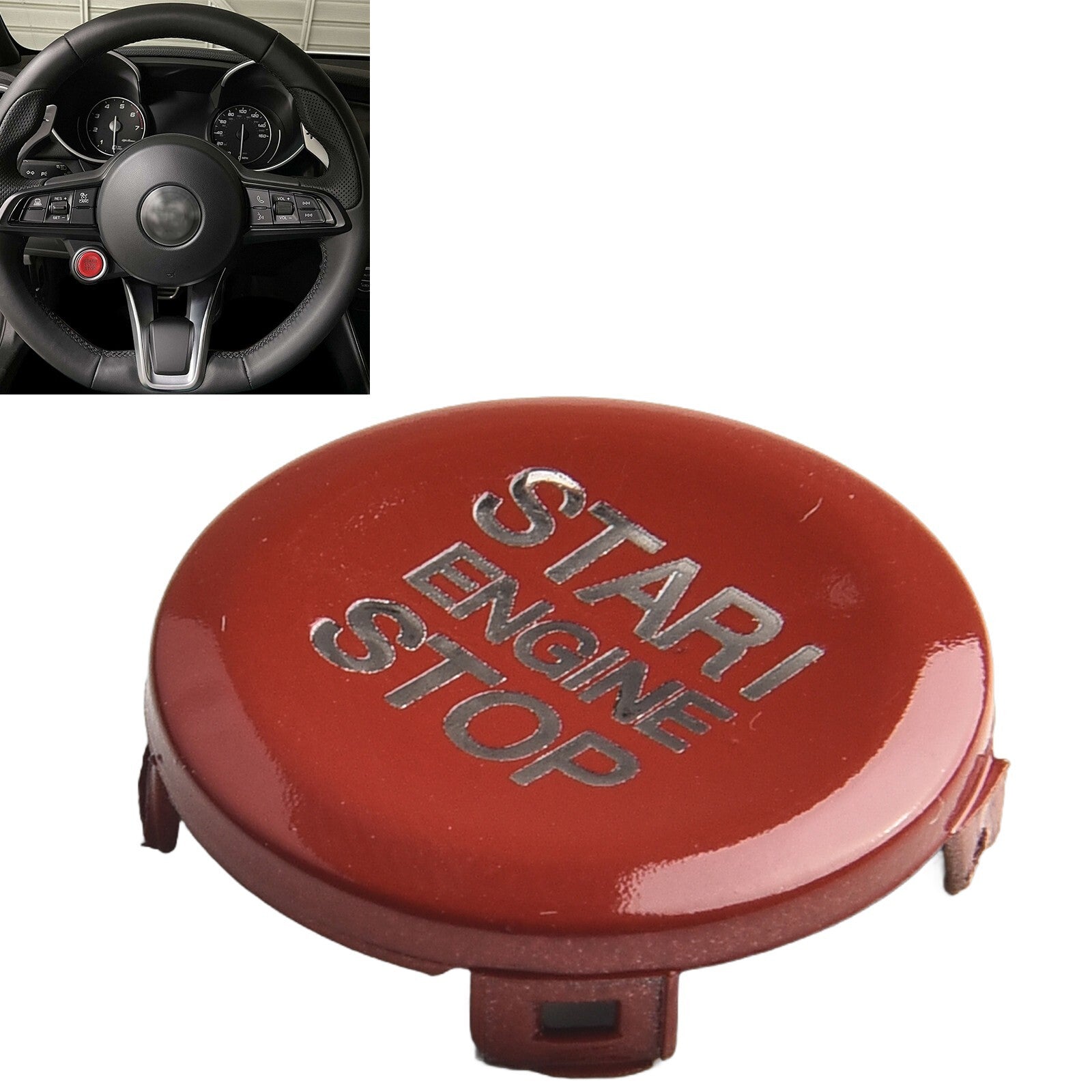 Vibrant and Stylish Car Push Start Stop Button Cover for Romeo for Stelvio 1719