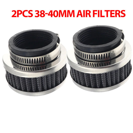 2pcs 38mm Air Filter for Off road Motorcycle For ATV Quad Dirt Pit Bike
