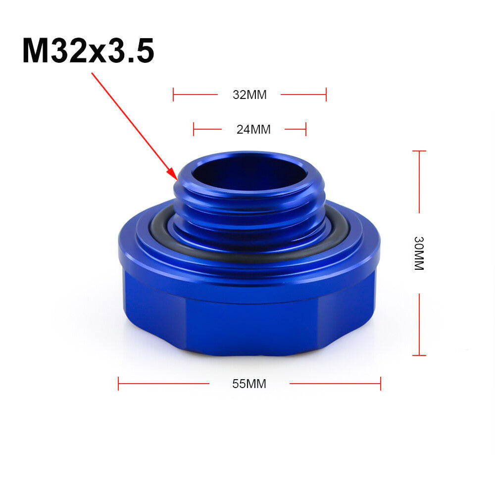 Blue JDM Aluminum Racing Engine Oil Filler Cap+ Radiator Cap for Honda for Acura