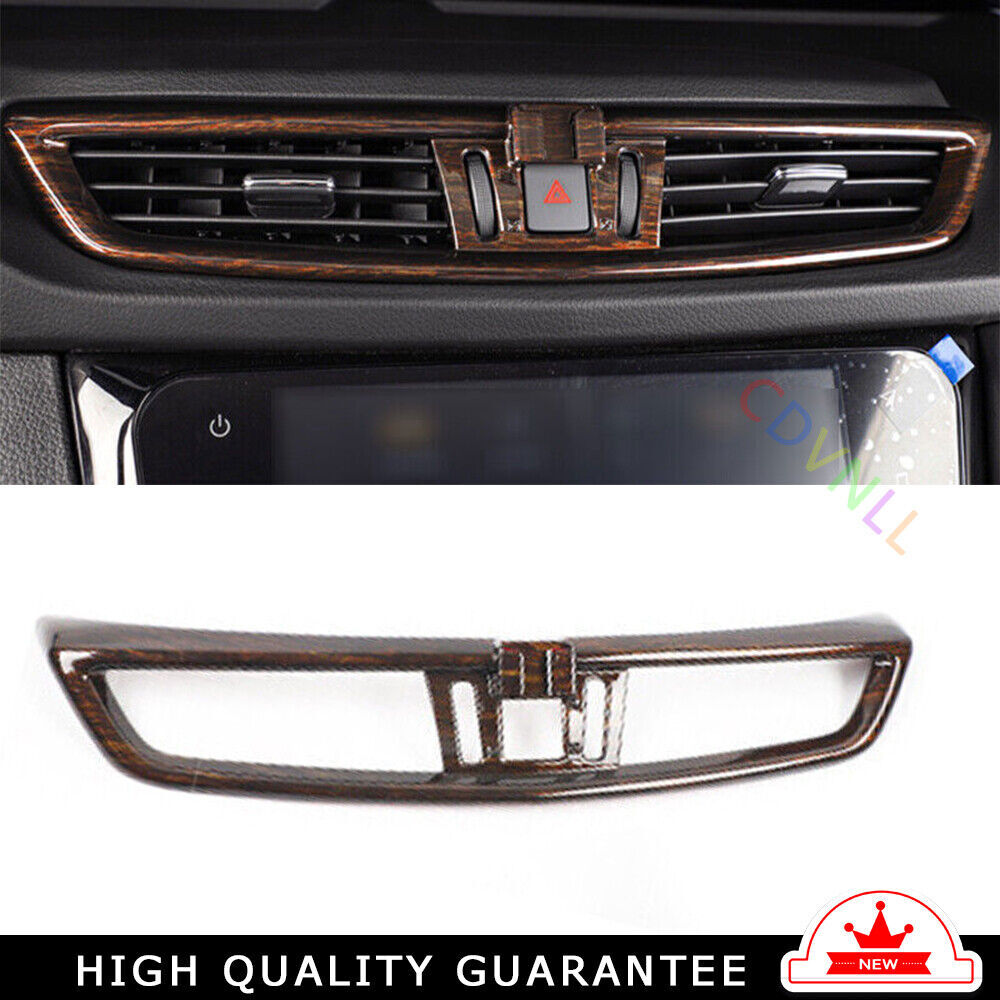 Middle Air Outlet Vent Cover Trim Fit for Nissan Rogue Sport 2017-21 Wood Grain