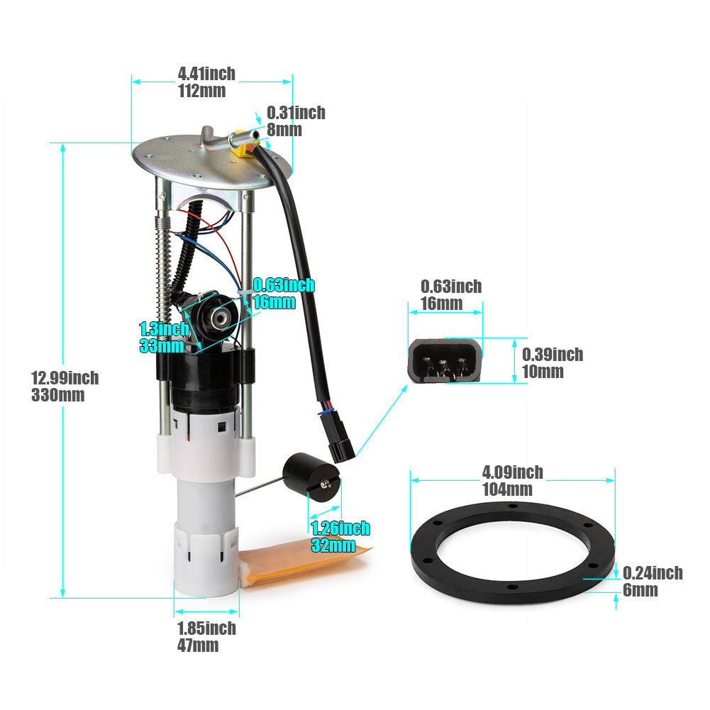 22520437 Fuel pump assembly suitable for Polaris Sportsman 500 06-07 700 800 2005 - 2007