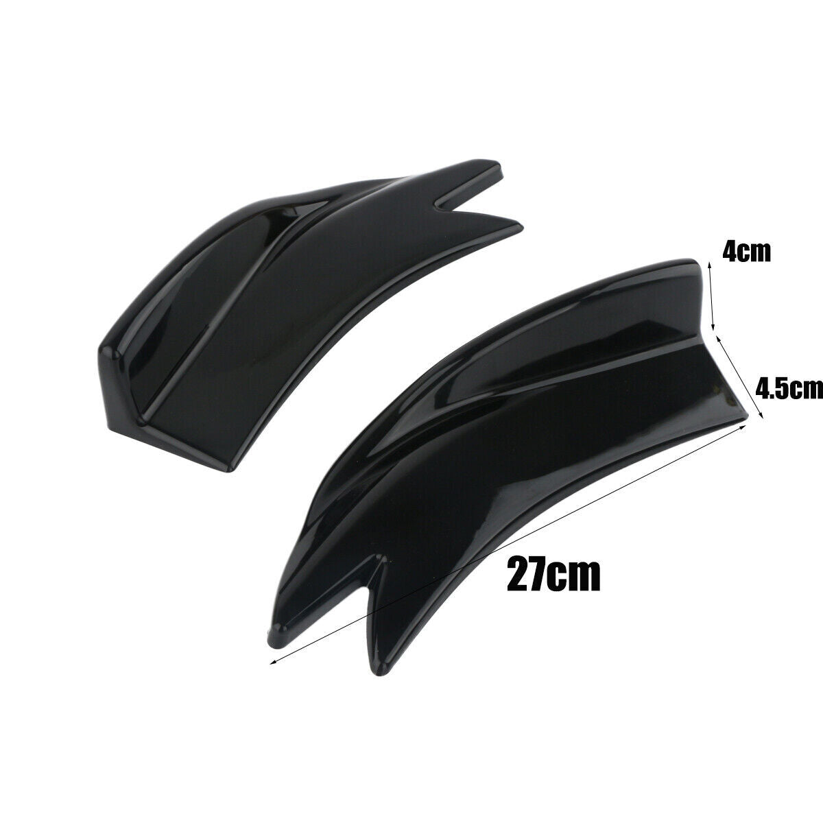 Rear Bumper Spoiler Lip Canard Splitter Diffuser Universal BodyKit GlossBlack