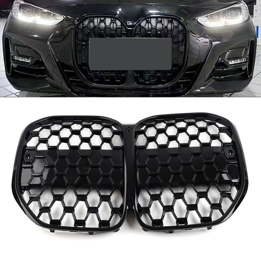 Meteor Style Front Bumper Center Kidney Grille Fit for BMW 4 Series G22 G23 2 Door