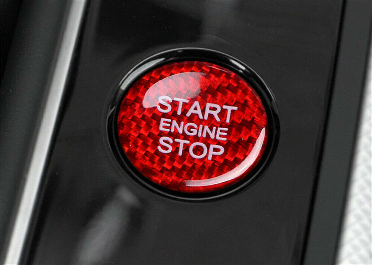 for Audi for A4 for A5 A7 for A8 Q3 Q5 Q7 Red Carbon Fiber Engine Push Start Button Cover