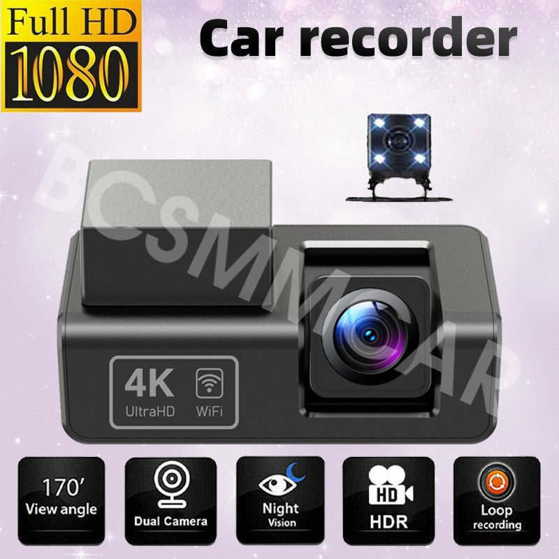 Front Rear Dash Cam Car Driving Video Recorder Night Vision WiFi Loop Recording