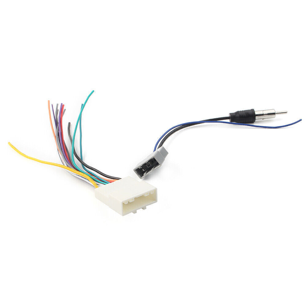 Radio Stereo Wiring Harness + Antenna Adapter Combo Fit 2007-2014 for Nissan Auto US