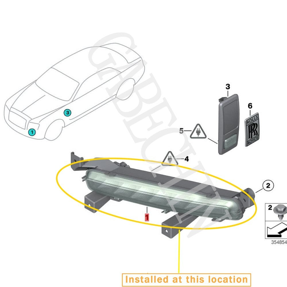 for Rolls-Royce Wraith Turn Signal Indicator? : 63127211432 (5-plug)