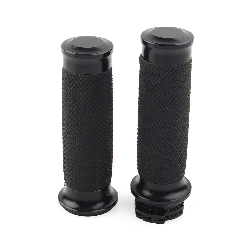 1 Black Handle Bar Hand grips Fit for Harley Touring Sportster XL883 XL1200