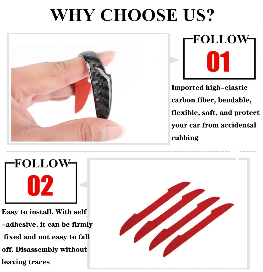 Door Anti-collision Strips Stickers Trim for Jeep for Wrangler TJ JK JL JT for Jimny