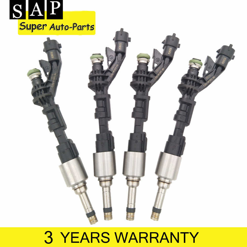Set of 4 Fuel Injectors CJ5G-9F593-AA Fits for Ford Fiesta 1.6 ST C-MAX II for Volvo