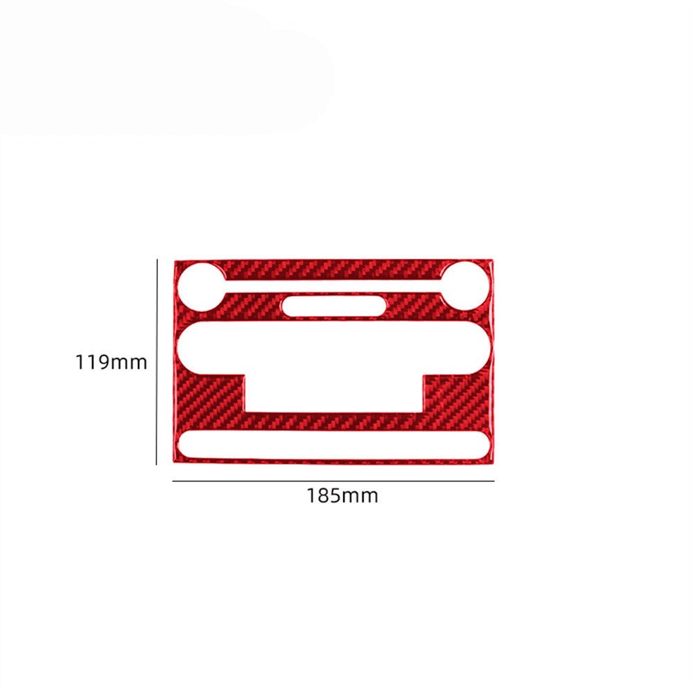 Red Carbon Fiber Center Control Panel Trim Cover Type B for Ford F150 2004-2008