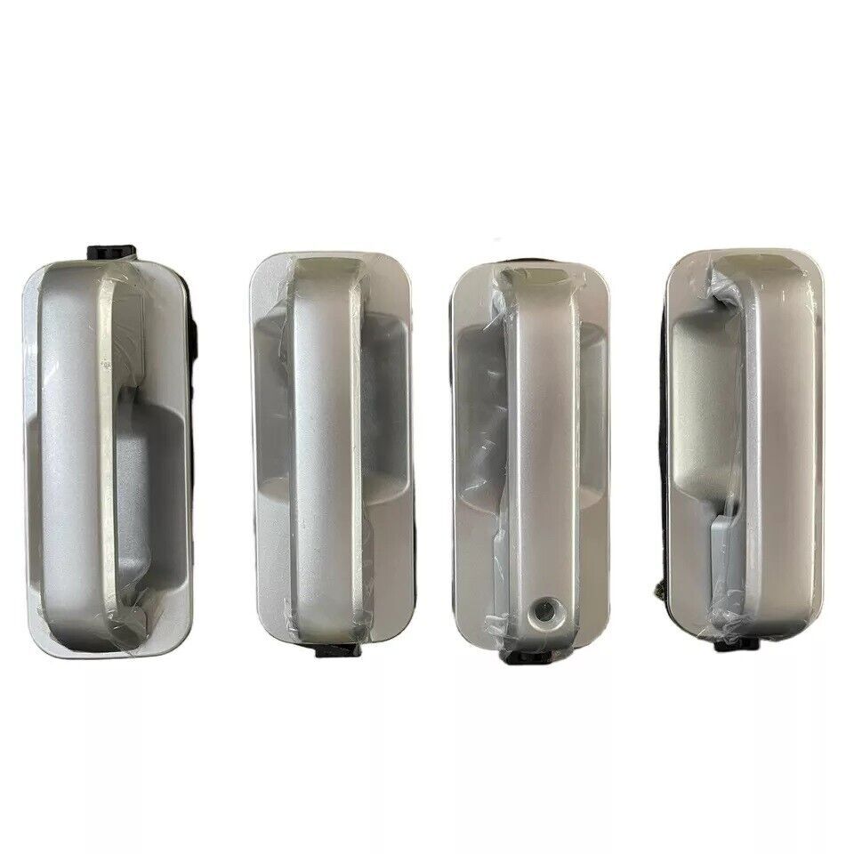 Silver Door Handles Front Rear Set 4Pcs Fits 2017-2020 for Ford F-250 F-350