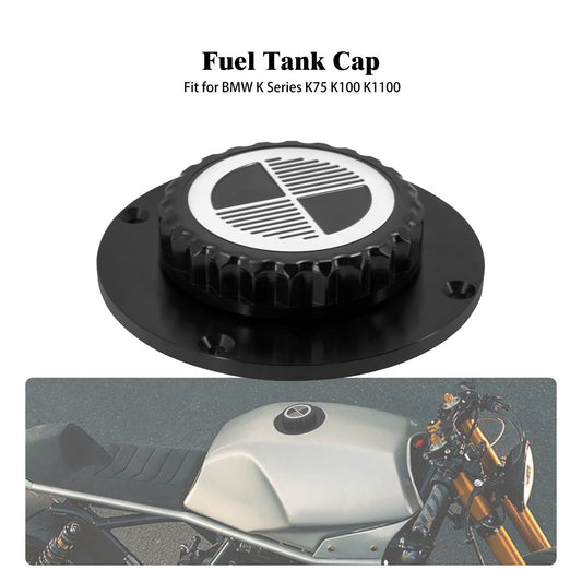 Gas Feul Tank Cap Oil Tank Black Petrol Cap Cover Fit for BMW K1 K75 K100 K1100