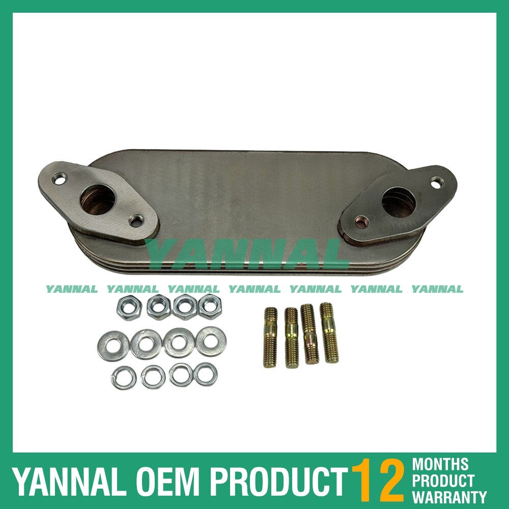 Oil cooler core suitable for Mitsubishi S4S and for Volvo EW7 excavator engines.
