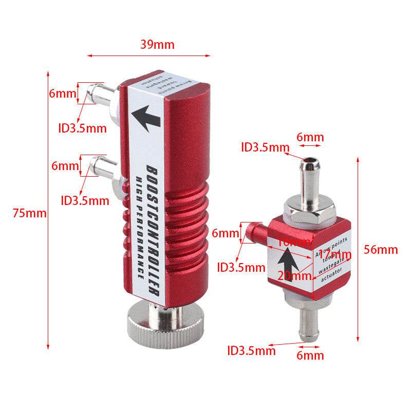 Universal Adjustable Racing Turbo Manual Acceleration Bypass Controller Kit 30PSI Red