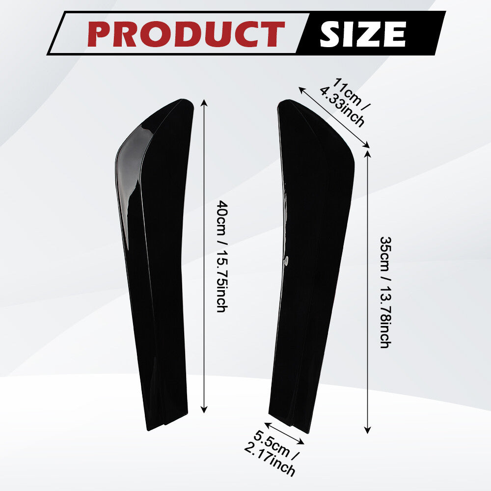 2pcs Car Rear Diffuser Side Skirts Bumper Guard Diffuser Splitter Lip Body Kit