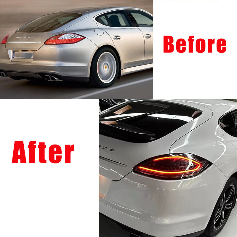 Left side applicable to 2010-2013 for Porsche for Panamera 970.1 Smoke Black LED taillights