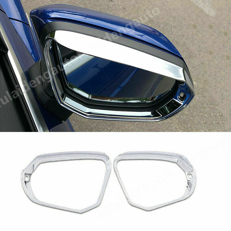 for Audi Q3 2019 2020 2021 Chrome Rearview Mirror Rain Guard Shield Eyebrow Trim