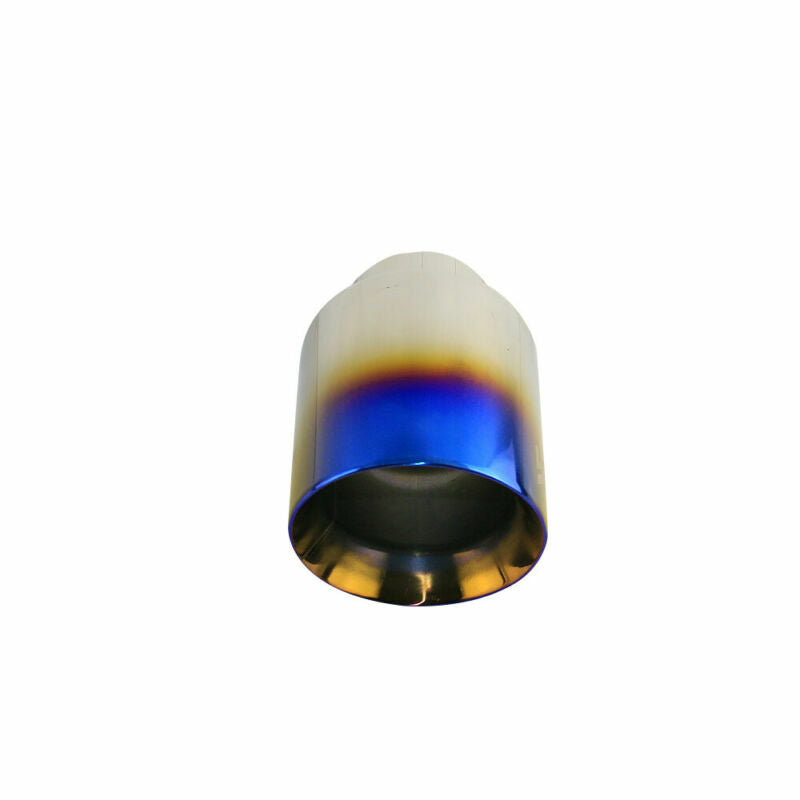 1pc Blue Universal 2.5'' inlet 5'' outlet Exhaust End Tips Muffler Tips 2.5inch