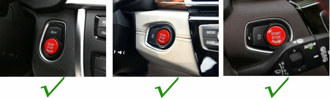 for BMW 1 2 3 4 Z series X5 X6 Keyless Engine Start Stop Button Red Cover Ring