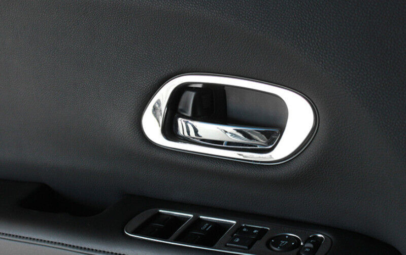 for Honda HR-V HRV 2016-2022 Chrome Steel Car Inner Door Handle Bowl Frame Trim