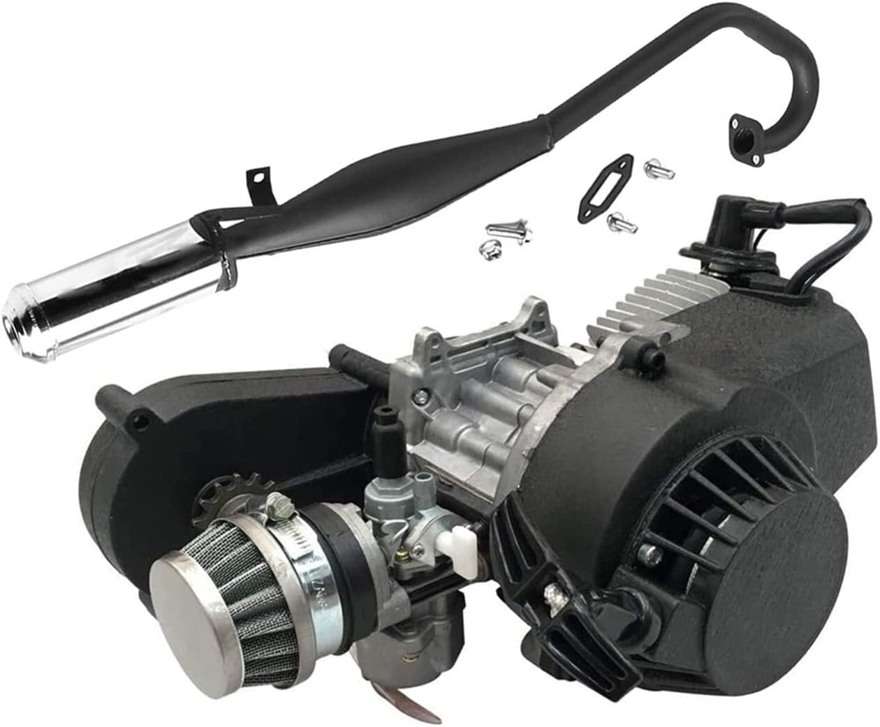 49cc 2-stroke engine, electric motor, exhaust kit, pull starter, pocket bicycle, four-wheel go-kart, all-terrain vehicle