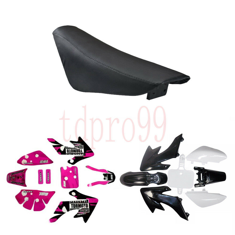 Plastics Fender Decals Sticker Kit for Seat For CRF50 Dirt Bike 110cc 125cc 140cc