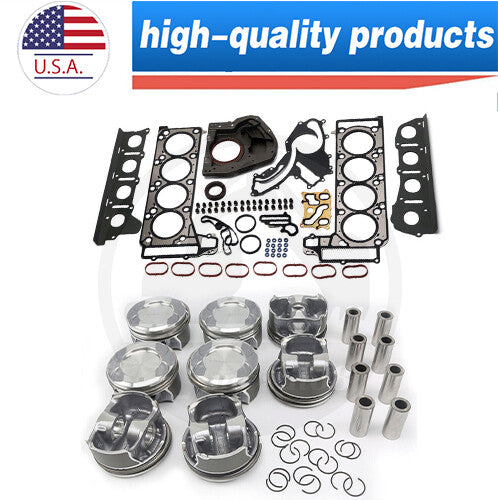 Engine Head Gasket Kit Piston Rings Set for Mercedes-Benz W222 W166 M278 4.7L