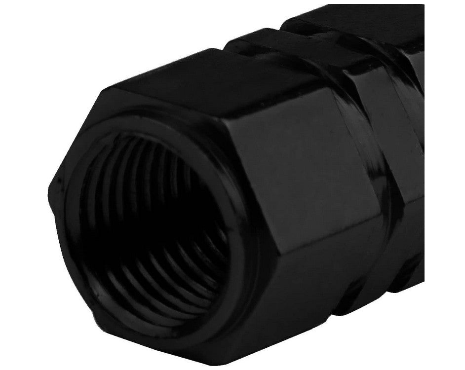 4-Piece Black 17mm Car Tire Valve Cover Stem Cover Valve Dust Cover for VW