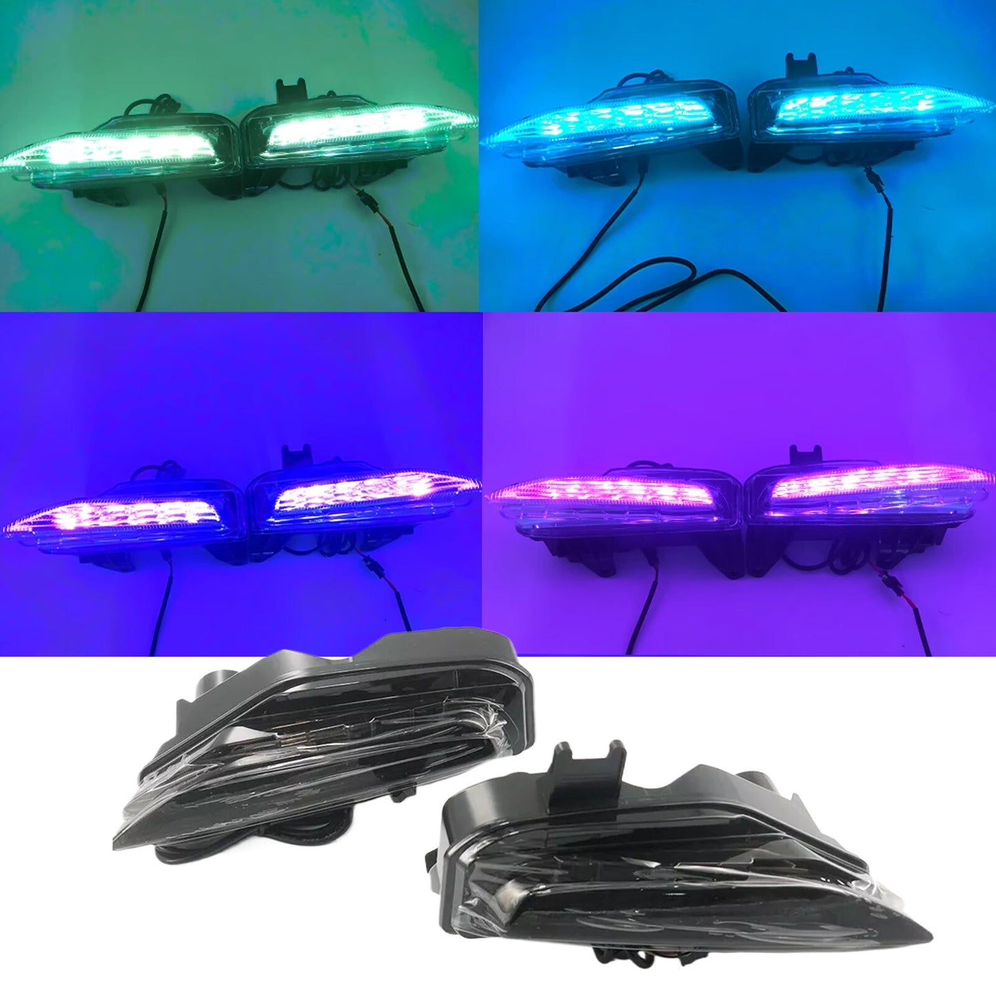RGB Smoked LED Sequential Signal Fog Lights for Infiniti Q50 Q50S Sport 2014-2LA