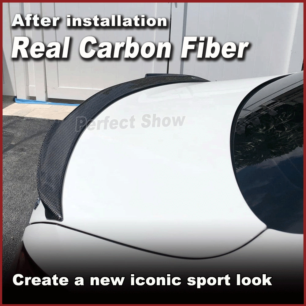 Carbon Rear Trunk Spoiler Wing Fit for Benz W205 C180 C200 C300 C43 C63 2015-20