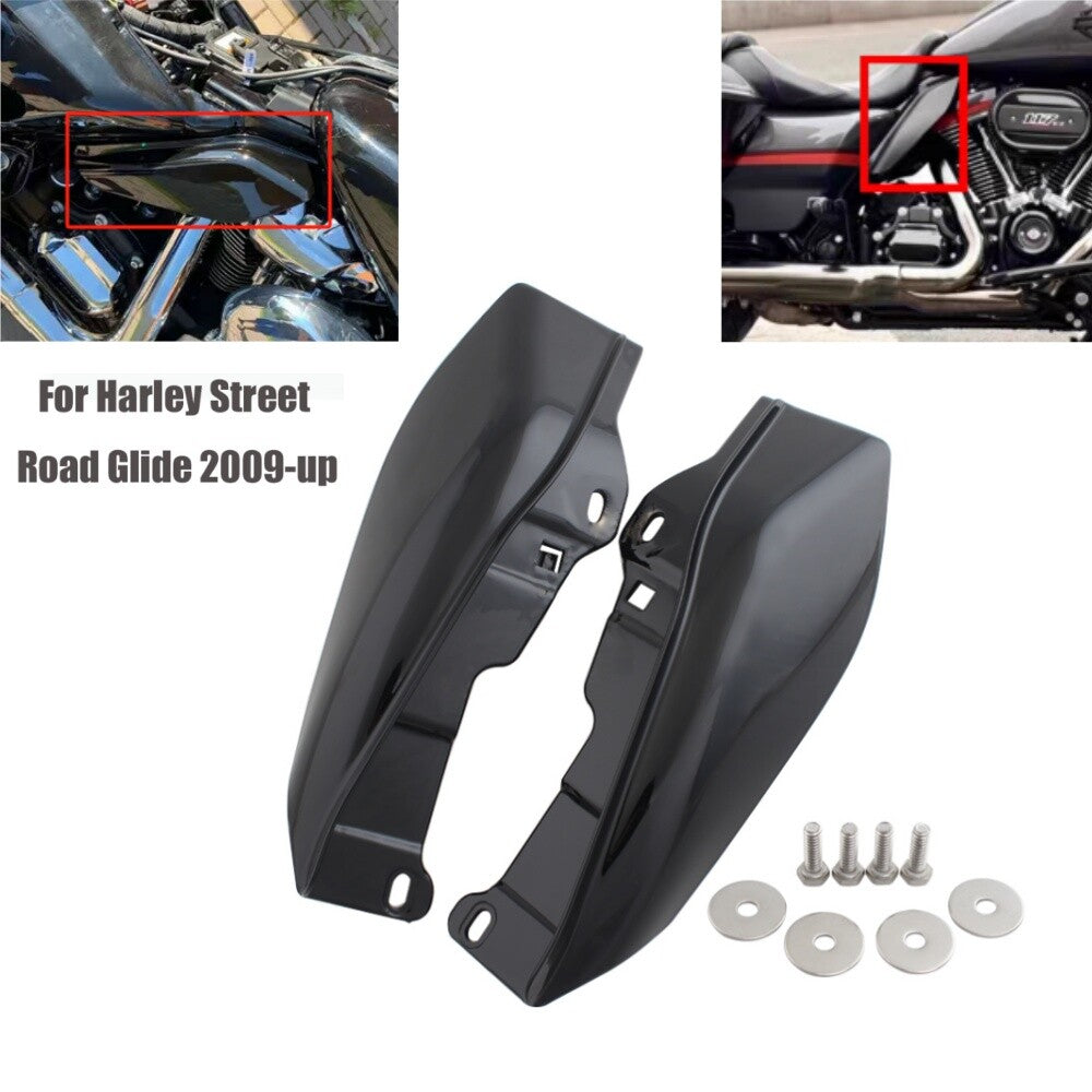 Black Mid-Frame Air Deflector Heat Shield for Harley Touring Street Glide 09-16