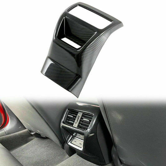 for Honda for Civic 2022-23 Carbon Fiber Rear Air Vent Outlet Panel Anti-kick Cover