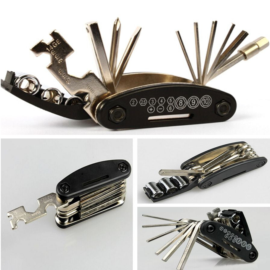 Motorcycle Repair Tool Allen Key Multi Flip Hex Wrench Screwdriver