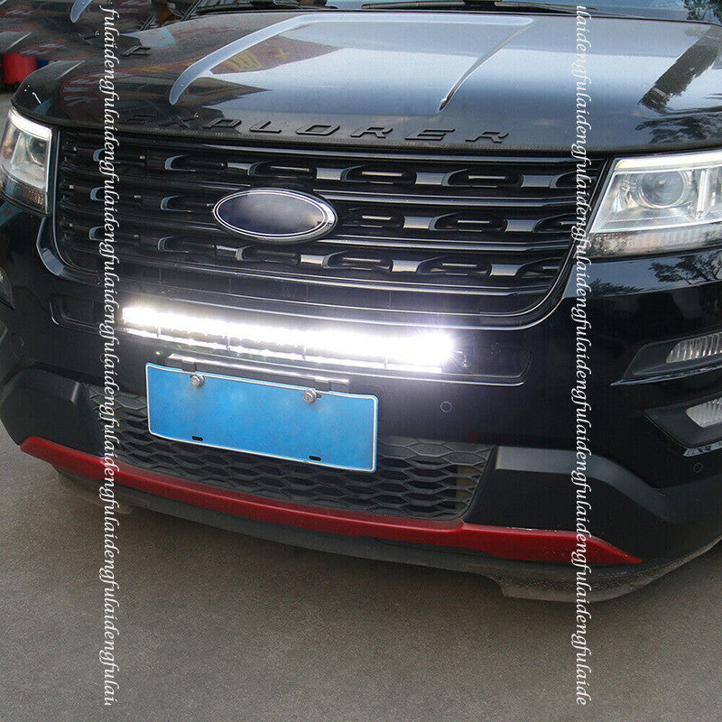 for Ford Explorer 2011-2019 Car Off Road Front Grille Warning LED Light Bar trim