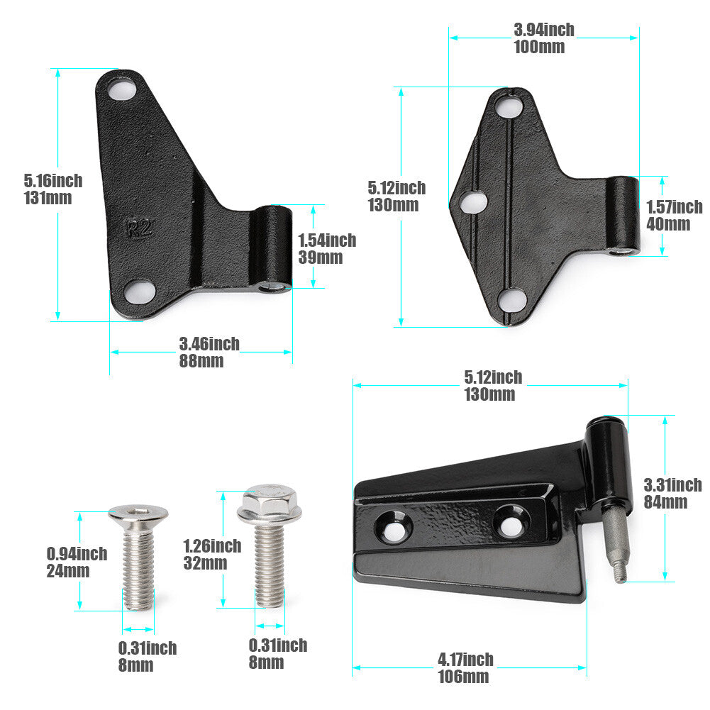 16X Body Door Hinge Replacement Set for Jeep for Wrangler JK 2007-2018 11 12 13 14