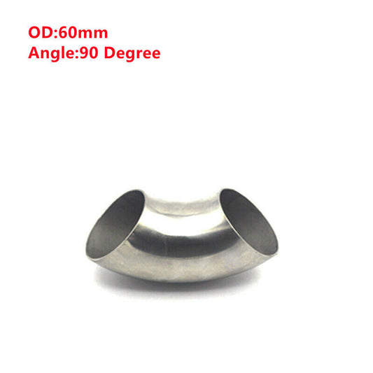 2.36-inch/60-mm Stainless Steel Automotive 90¡« Elbow Exhaust Pipe Elbow Joint Welding