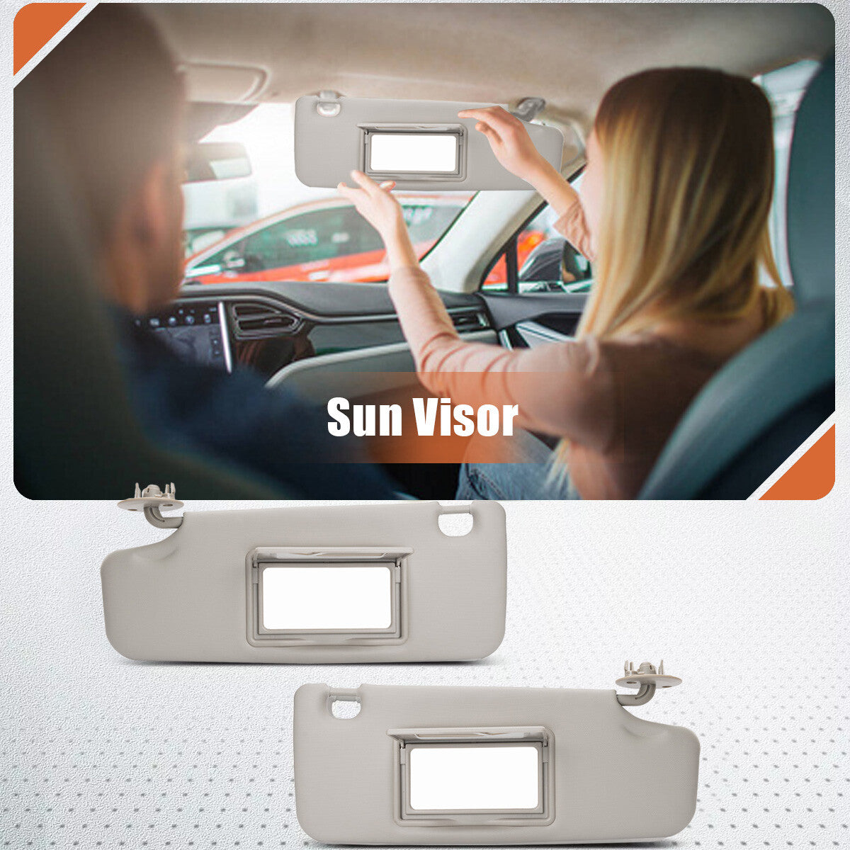 95327507 Right Passenger Side New Gray Inside Sun Visor Fit for Holden Barina TM