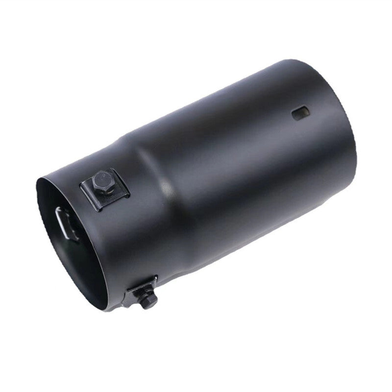 1Pcs 70mm Car Exhaust Tail Muffler Tip Straight Pipe Single Outlet Matte Black