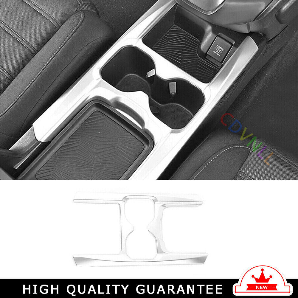 Console Gear Shift Water Cup Panel Trim for Honda CRV CR-V 17-22 Matte Silver
