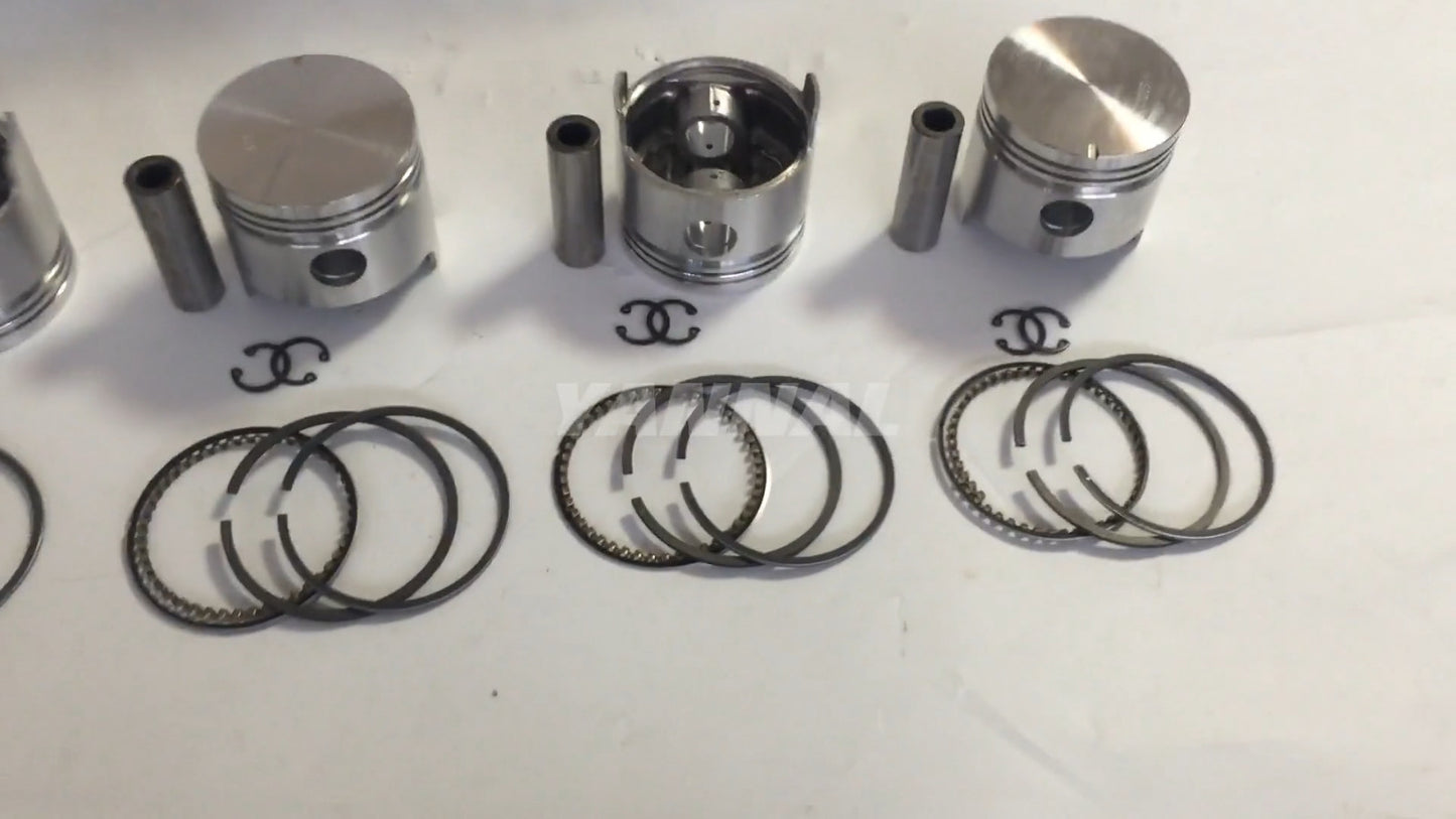 4-piece standard for Toyota diesel engine piston and ring set (4P)