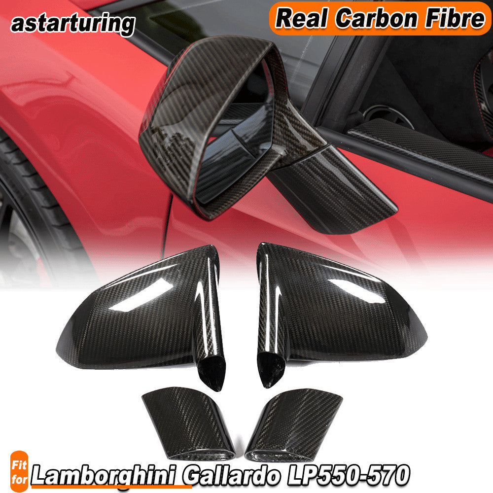 for Lamborghini Gallardo LP550-570 Side Mirror Cover Trim Dry Carbon Fiber 2PCS