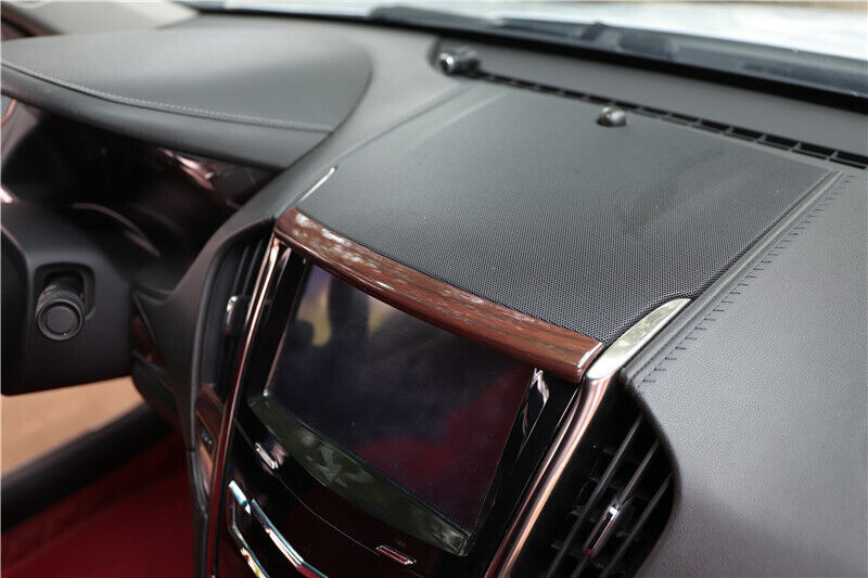 Middle Console Navigation Panel Trim for Cadillac ATSL 2014-2017 Red Wood Grain