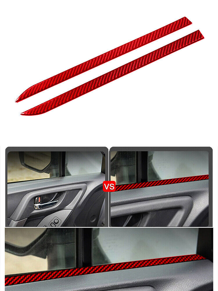 RED Car Door Decor Trim Cover Carbon Fiber Sticker for Subaru Forester 2013-2018