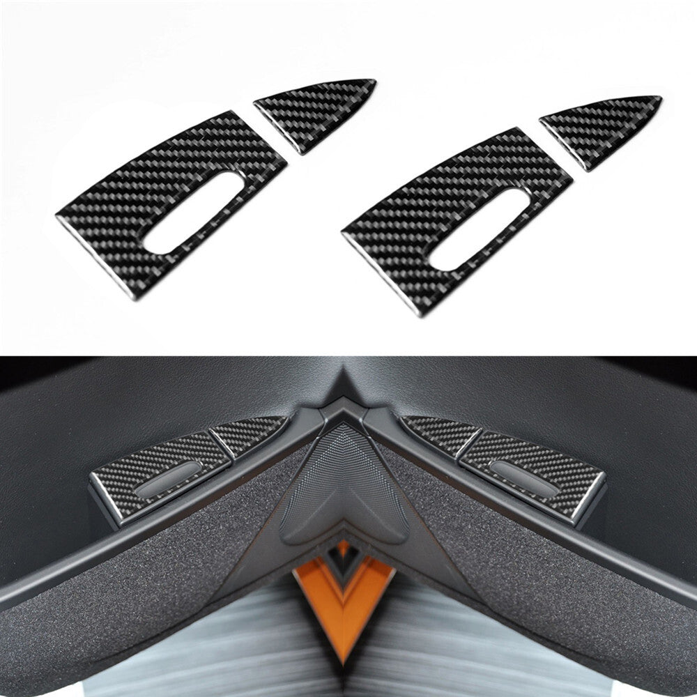 4X Carbon Fiber Rear Door Ashtry Panel Cover Trim for Porsche for Cayenne 2003-2010