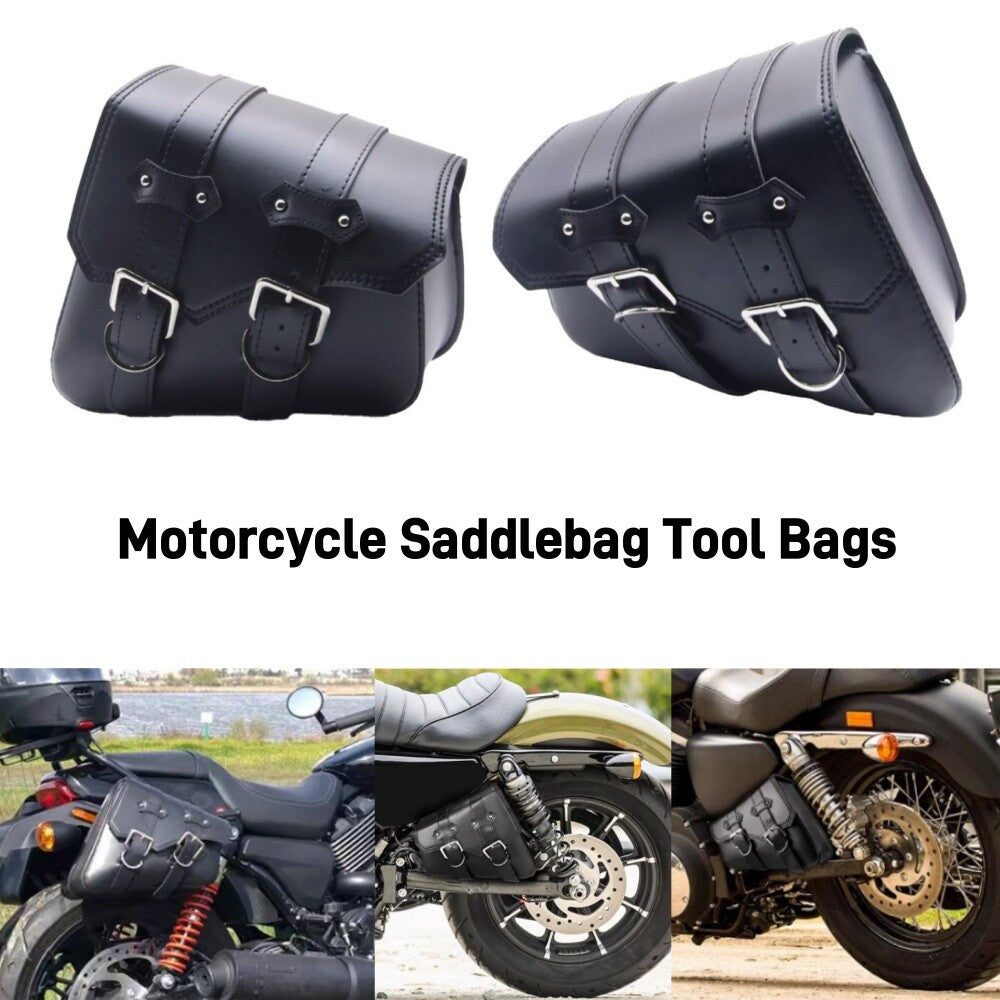 2X Black Motorcycle Saddlebag Luggage Tool Bags Storage Bag for Harley Sportster