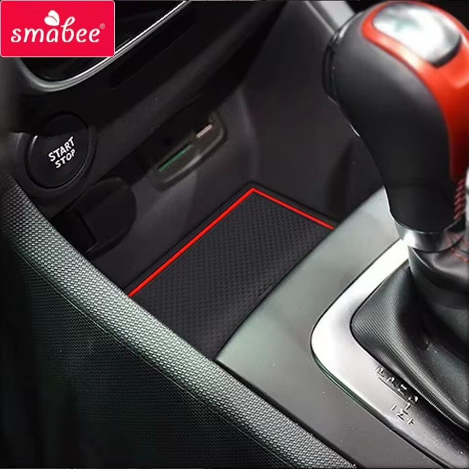 for Renault Clio 4 2013-2018 Anti-Slip Gate Slot Cup Mat Door Groove white