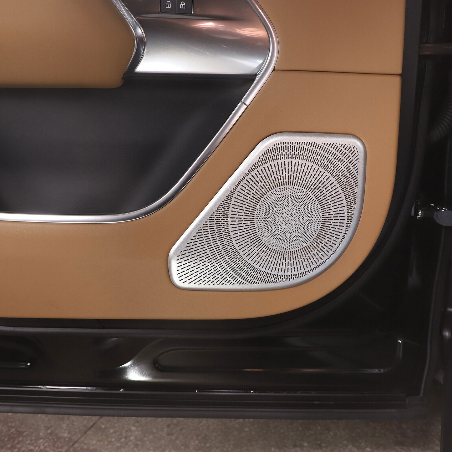 for Range Rover L460 2023-25 Silver Steel Inner Door Speaker Sound Cover Trim 6X