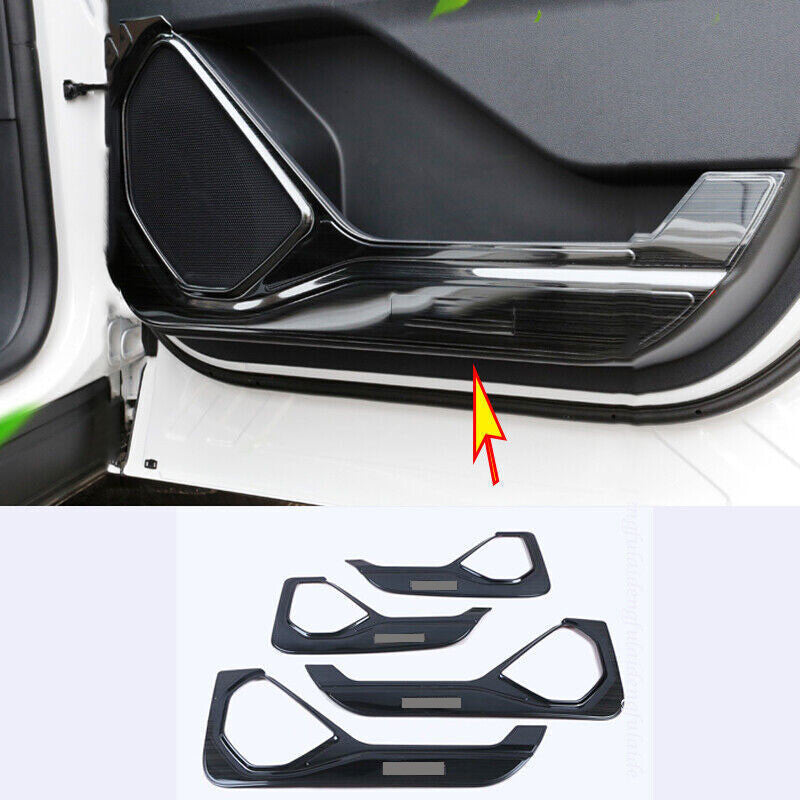 4Black Stainless Door Anti Kick Pad Protective Trim for Ford Explorer 2020-2021