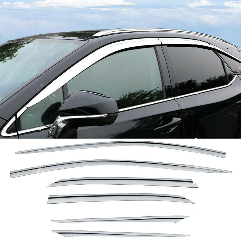 6x for LEXUS RX350 450h 2016-22 Window Visor Sun Rain Guard Vent Deflector Trim